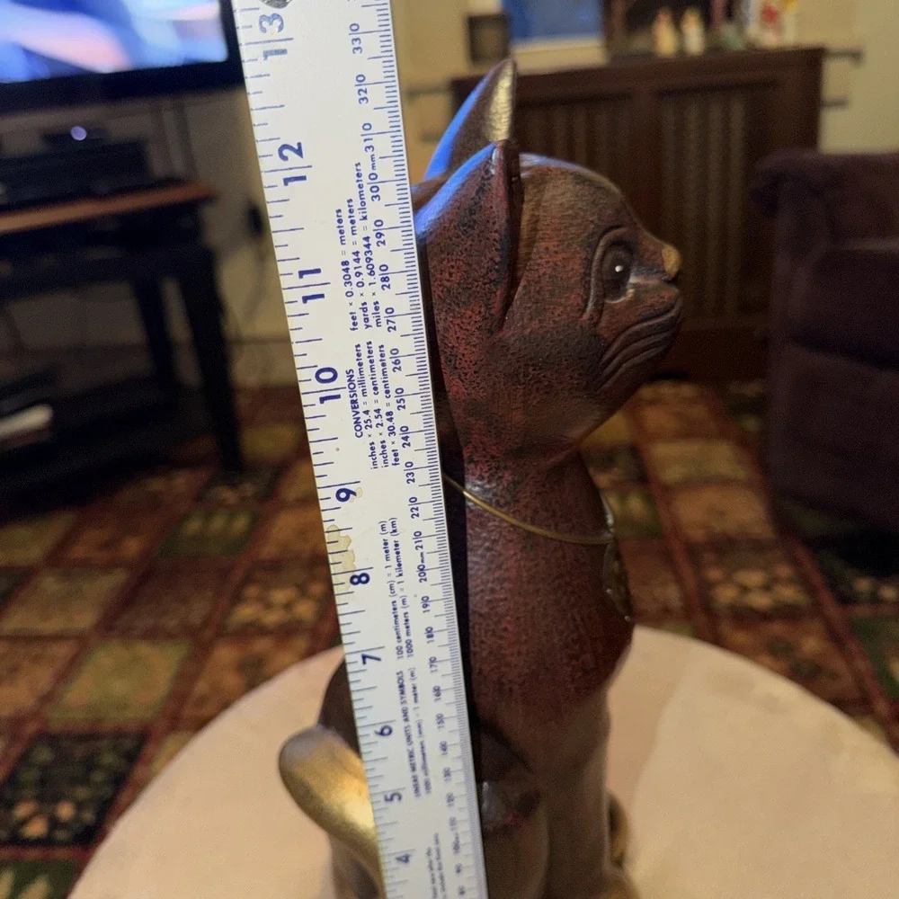 Vintage Black & Tan Cat Shelf Sitter 12